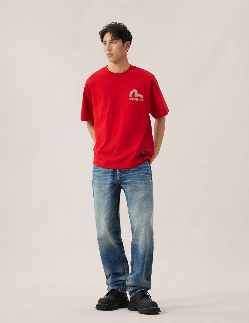 Year Of Horse Daicock Printed T-shirt - Red 5