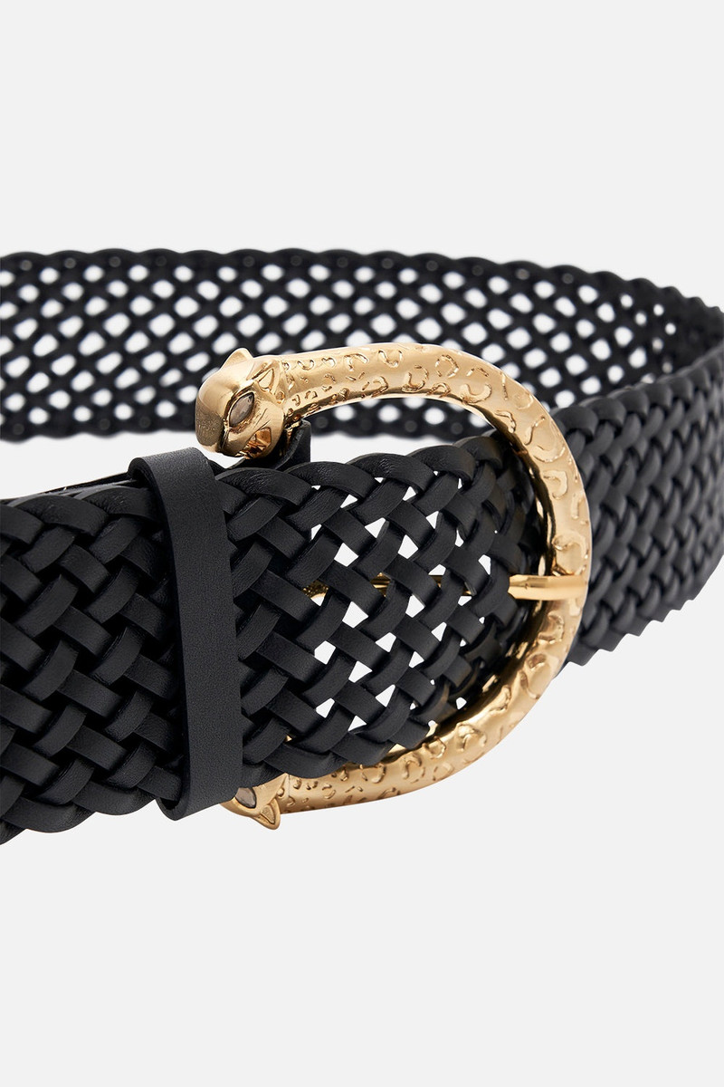 CAMILLA BRAIDED LEOPARD BUCKLE BELT outlook