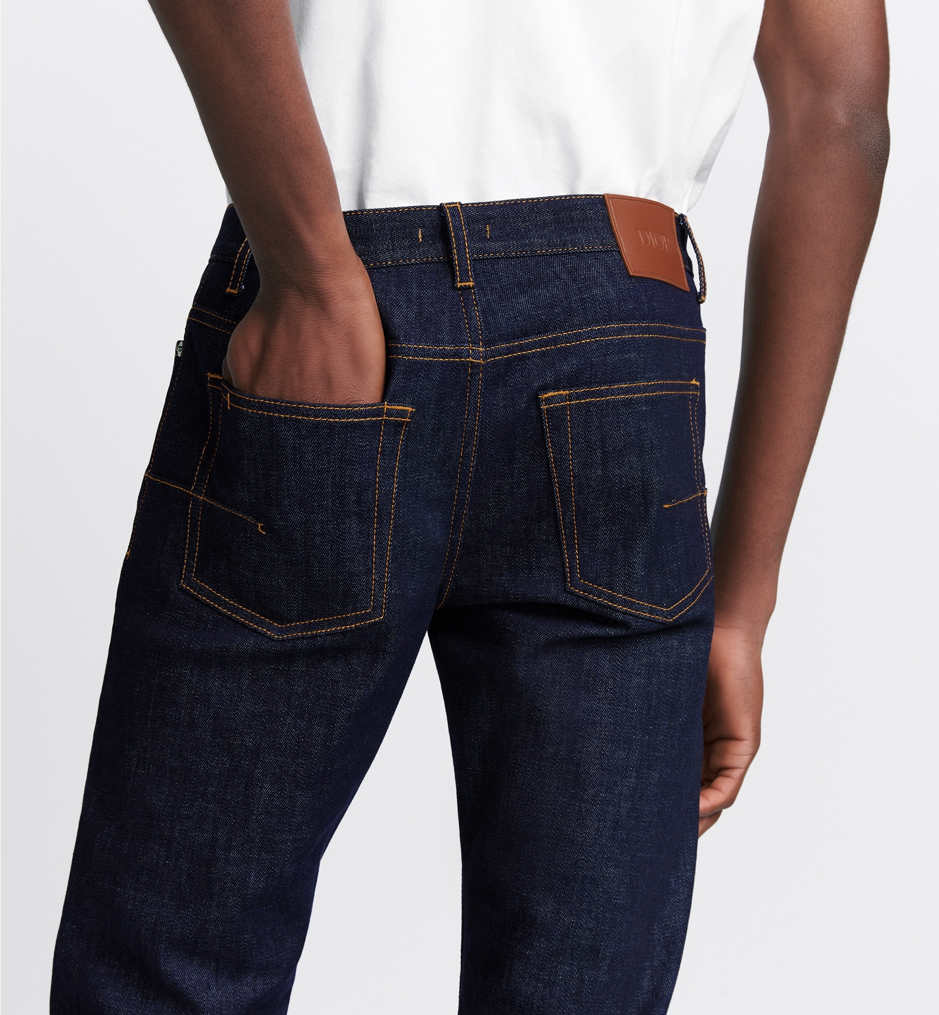Long Slim-Fit Dior Oblique Jeans - 4
