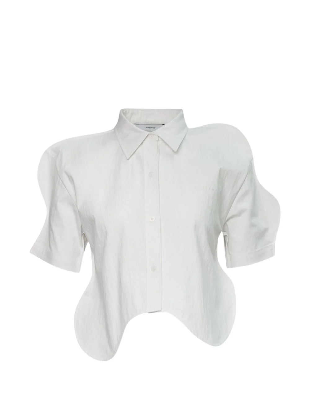 wavy-hem short-sleeve shirt - 1