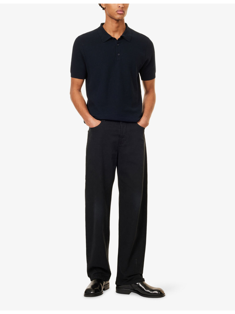 Sunspel Textured Short-Sleeves Cotton-Knit Polo Shirt outlook