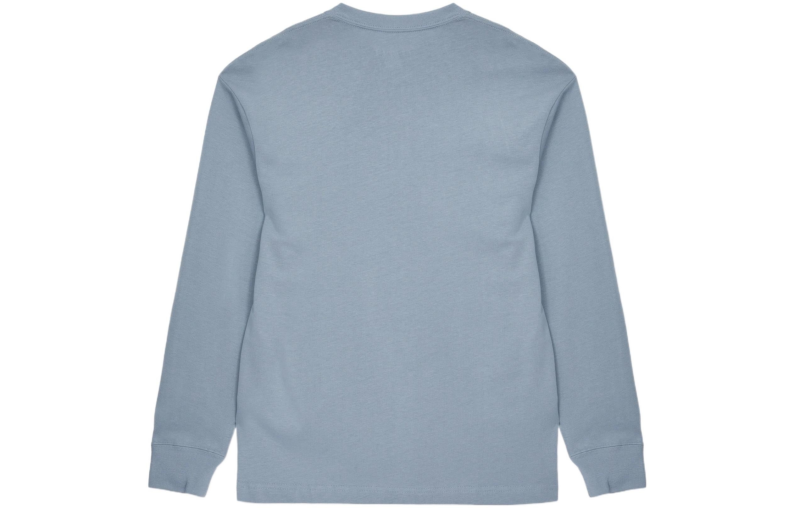 Men's Jordan x A Ma Manire Crossover Solid Color Alphabet Casual Long Sleeves Us Edition Light Blue  - 2