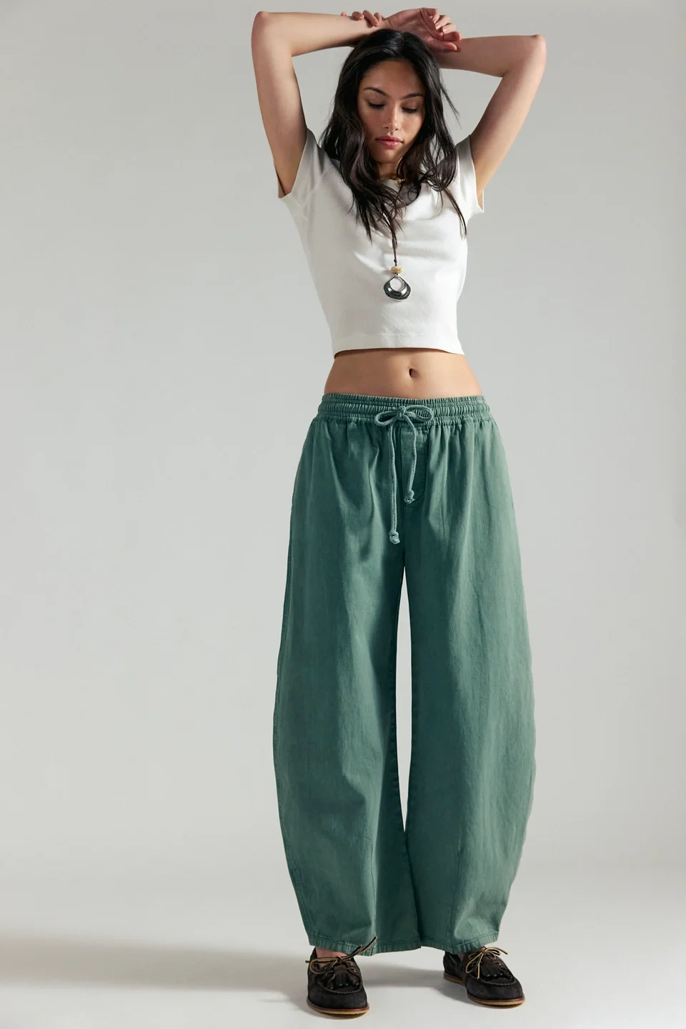 Lex Pull-On Barrel Pants - 1