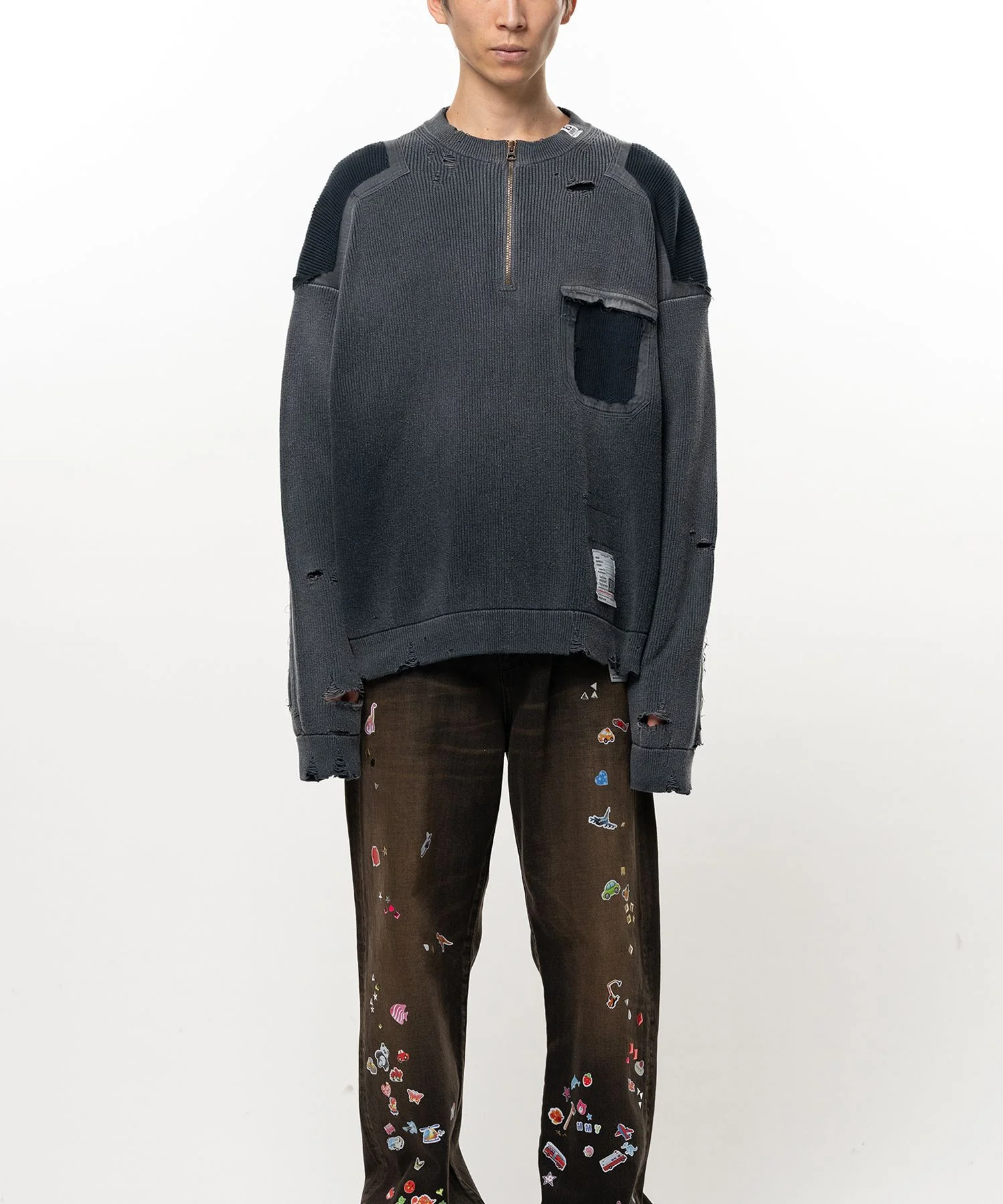 Sun Faded Like Knit Sweater - 1