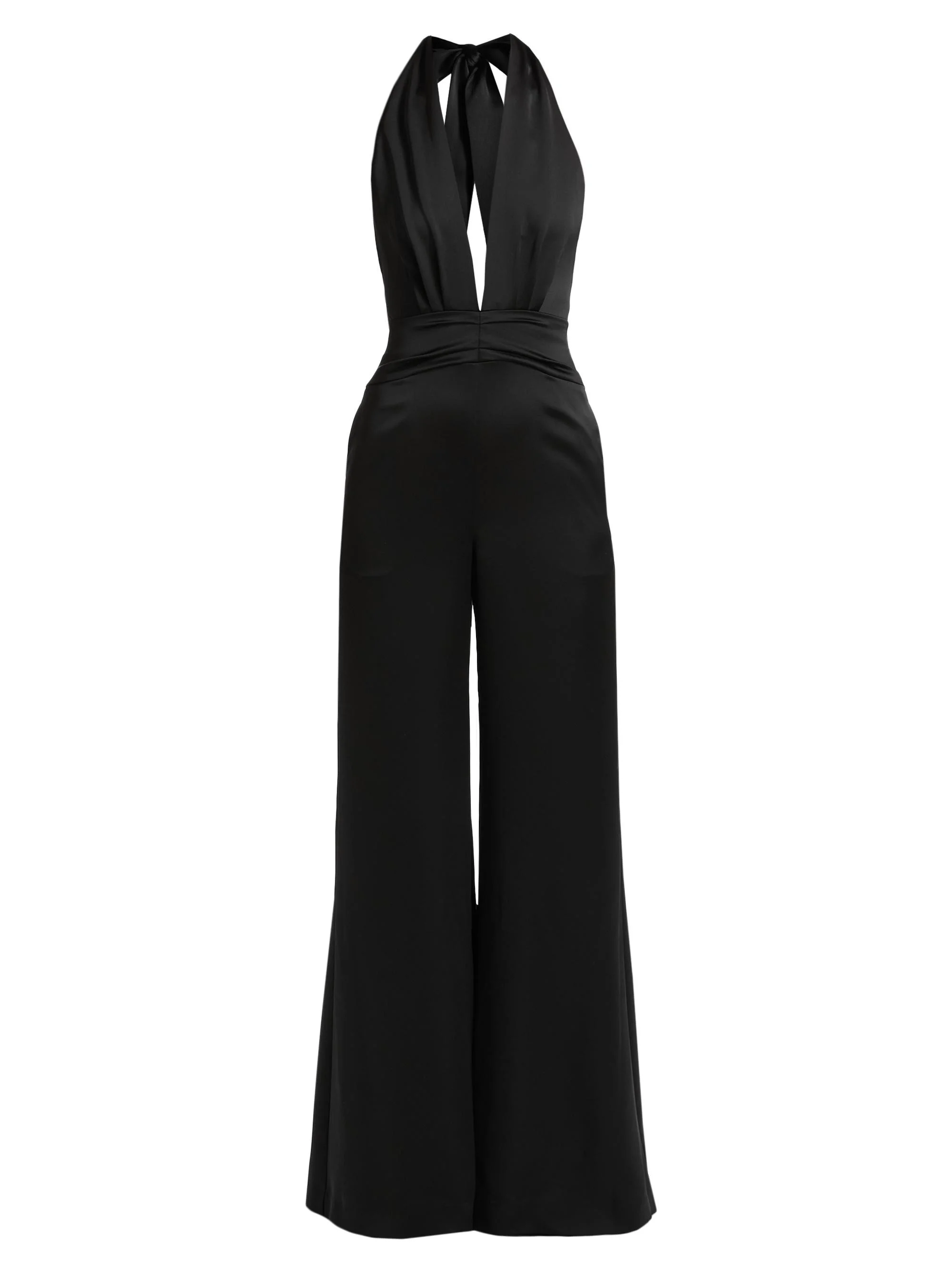 Women's Desiree Satin Jumpsuit - Black - 1