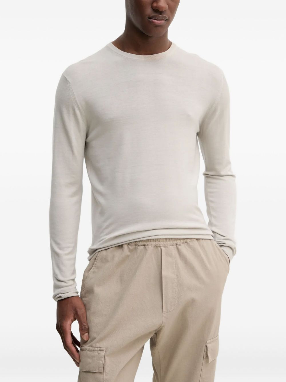 long-sleeved crew-neck sweater - 3