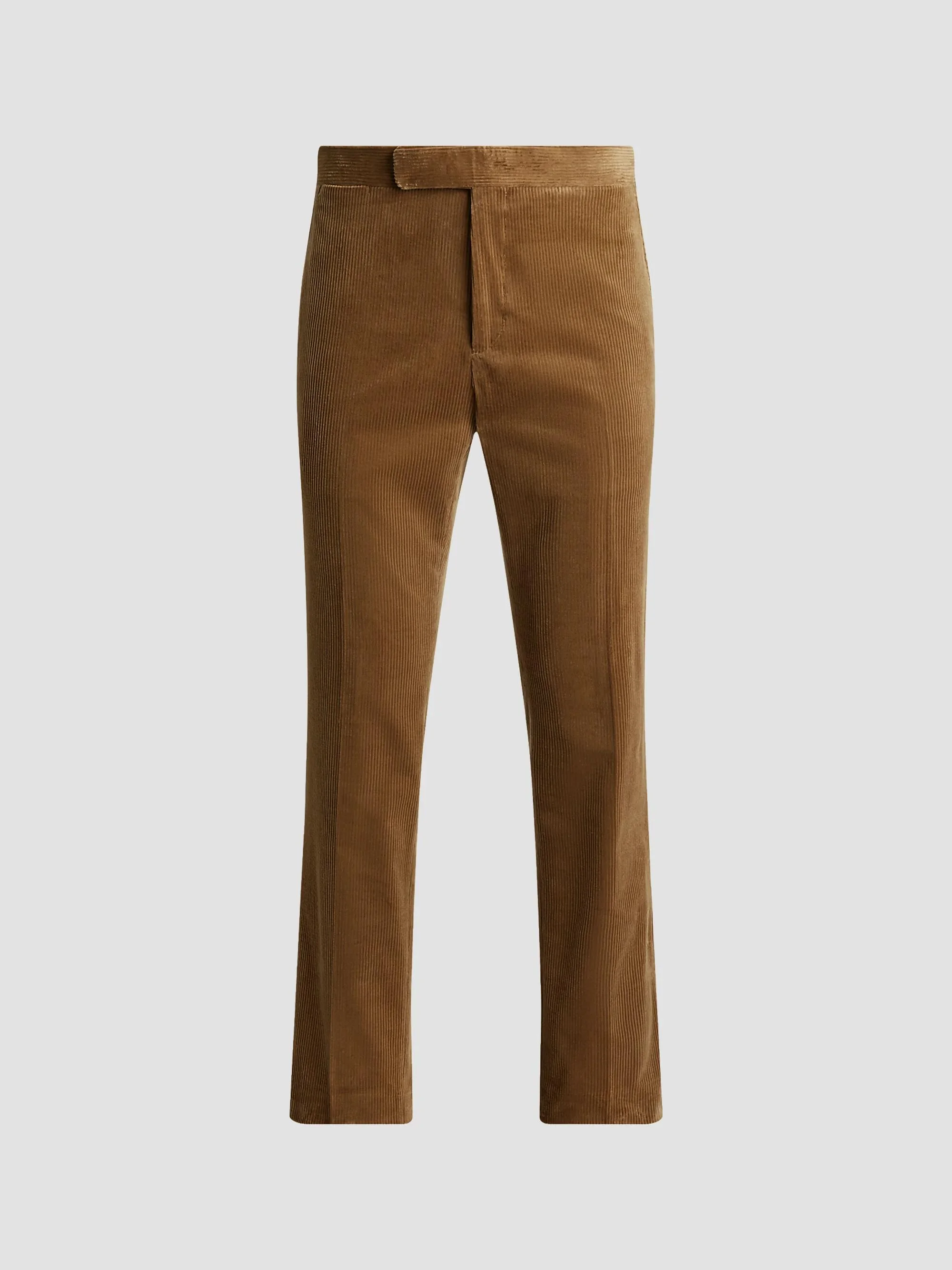 Men's Wide-Wale Corduroy Flat Front Pants - Surrey Tan - 1