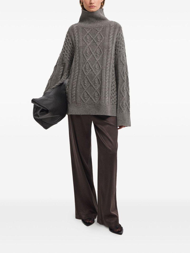 AERON cable-knit turtleneck sweater outlook