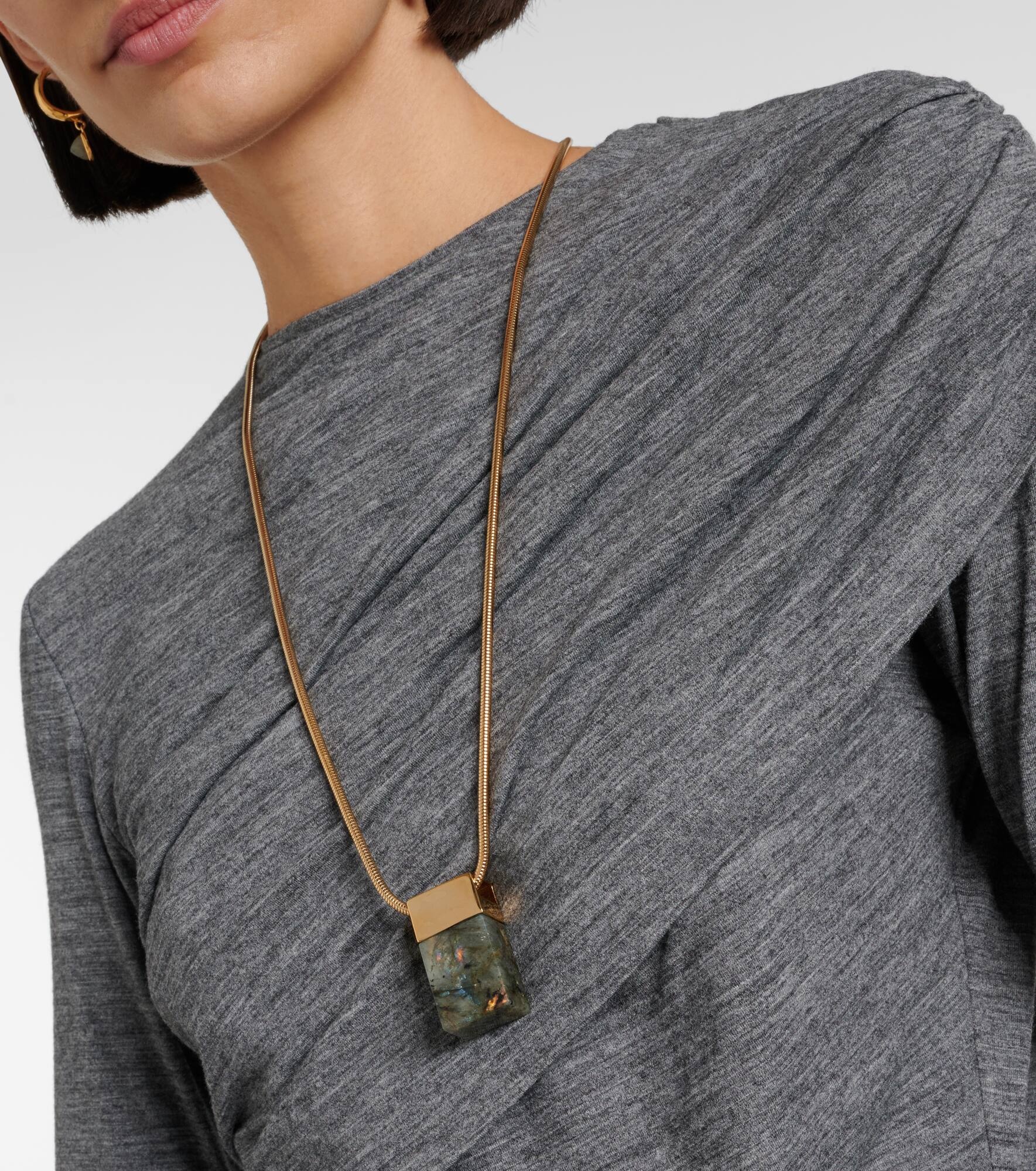 Crystal-embellished pendant necklace - 3
