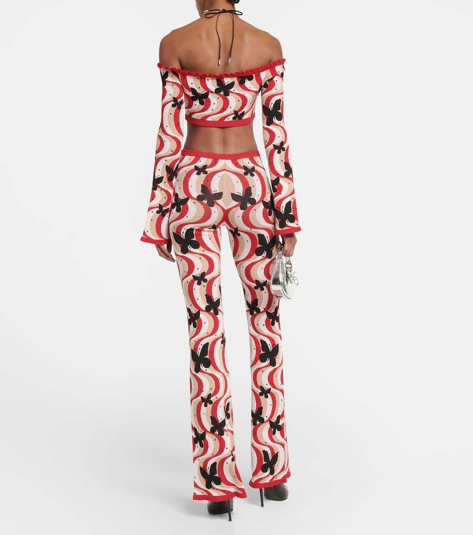 Printed bandeau cropped top - 3