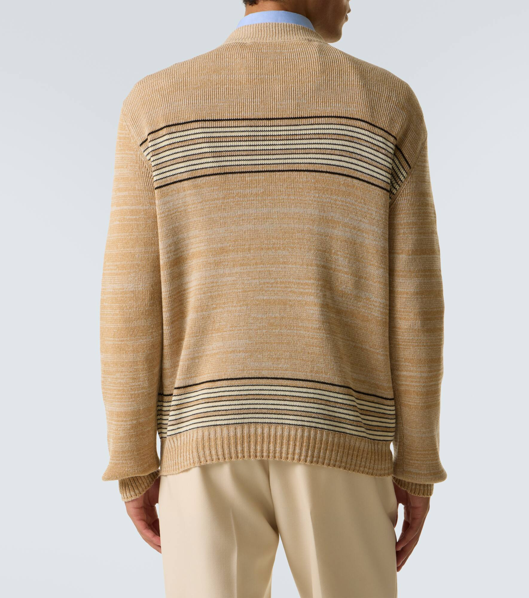 Logo wool and cotton sweater - 4