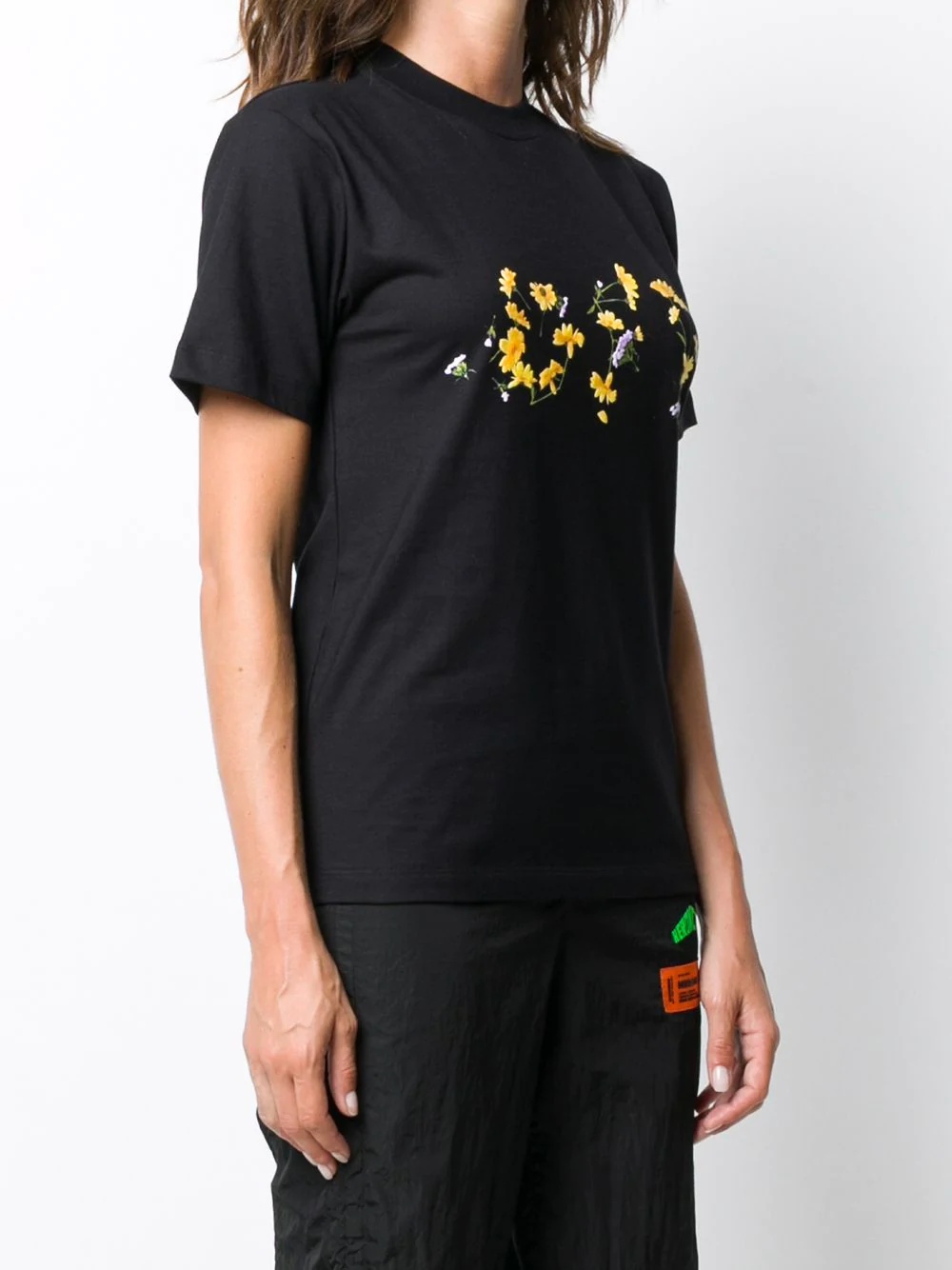 flower logo print T-shirt - 3