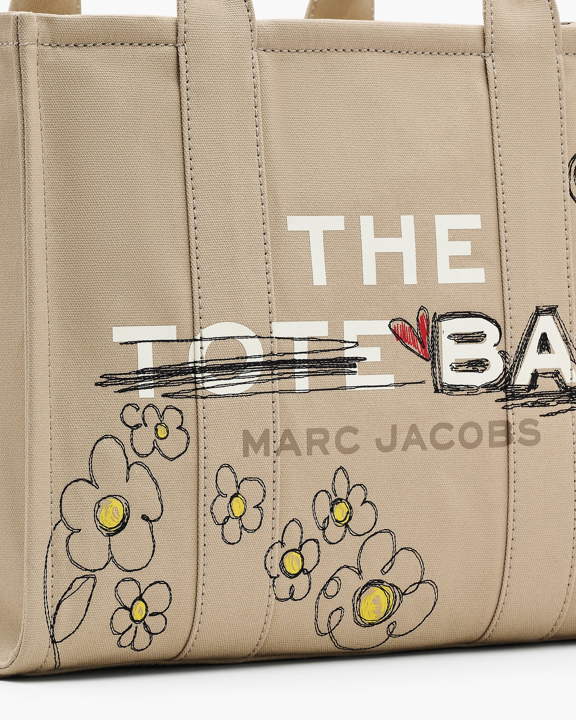THE DAISY DOODLE CANVAS LARGE TOTE BAG - 5