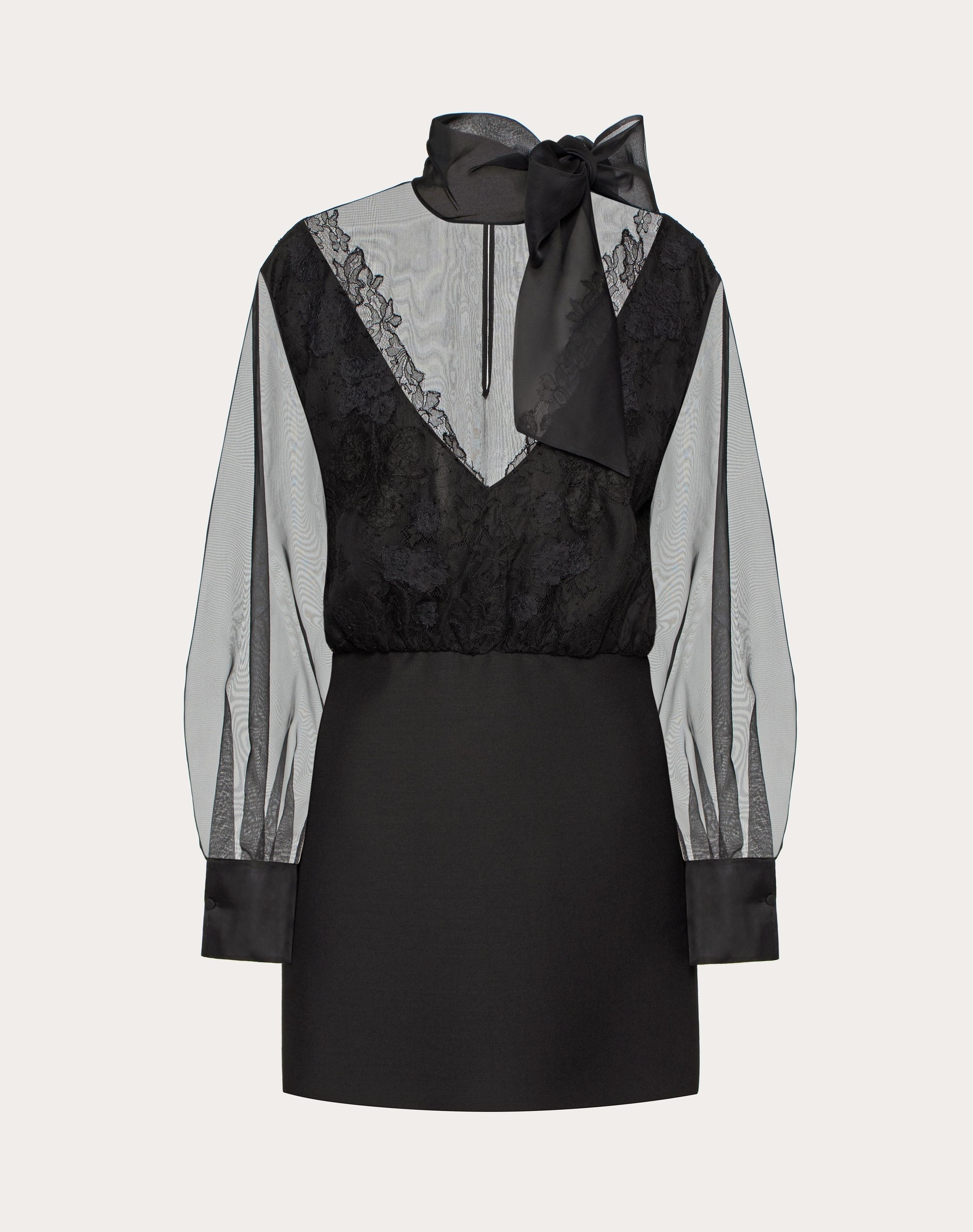 CREPE COUTURE AND ORGANZA DRESS - 1