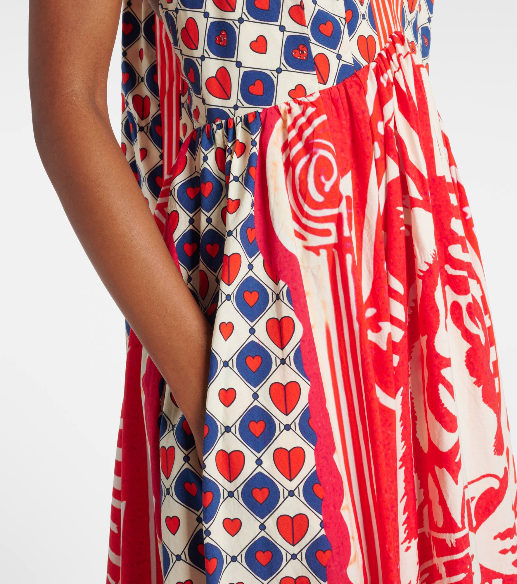 Halterneck cotton poplin maxi dress - 5