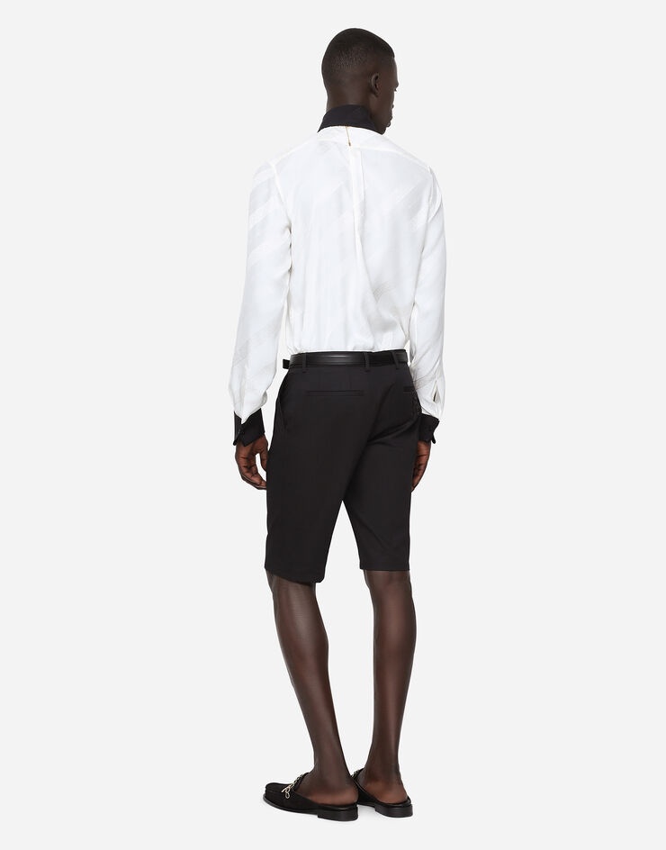 Stretch cotton shorts with DG embroidery - 2