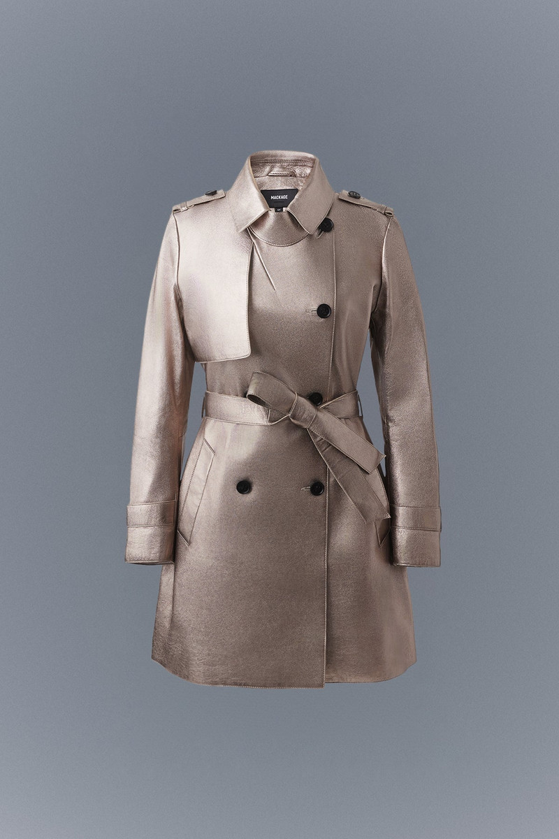 MELY Long Leather Trench Coat 1