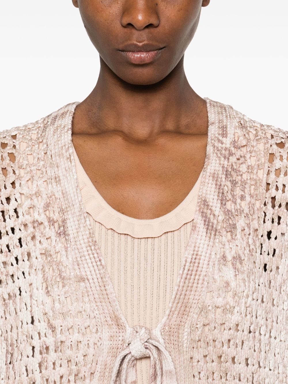 open-knit cardigan - 5