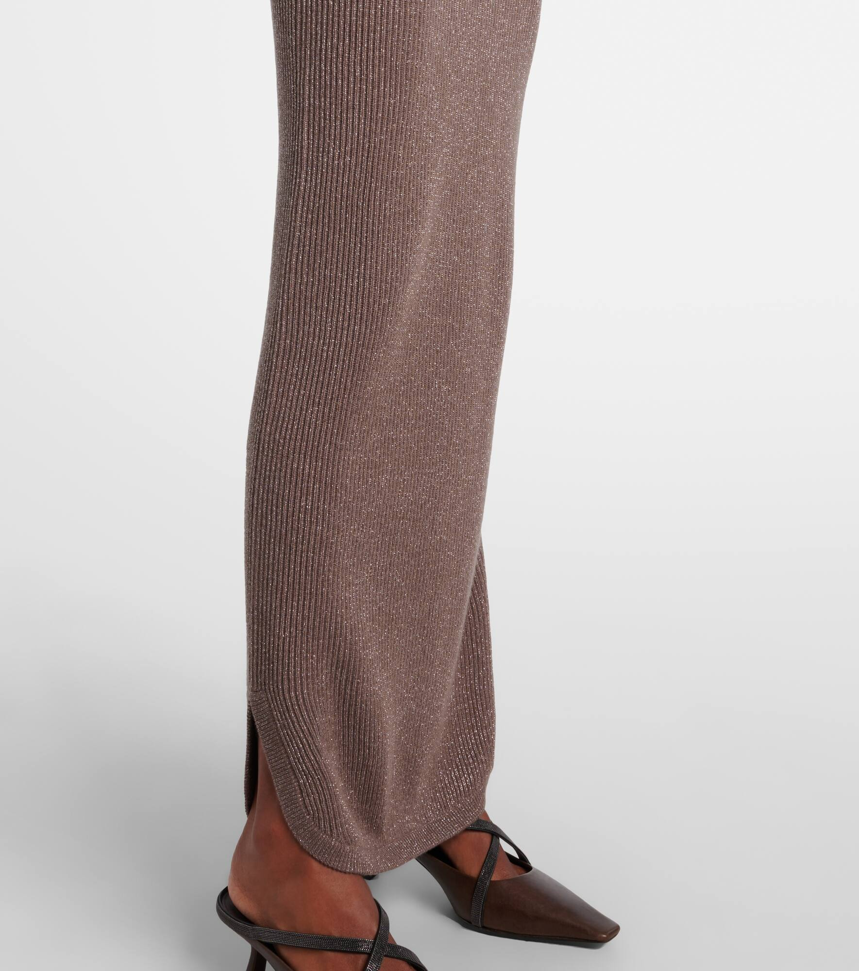 Ribbed-knit cashmere-blend maxi dress - 5