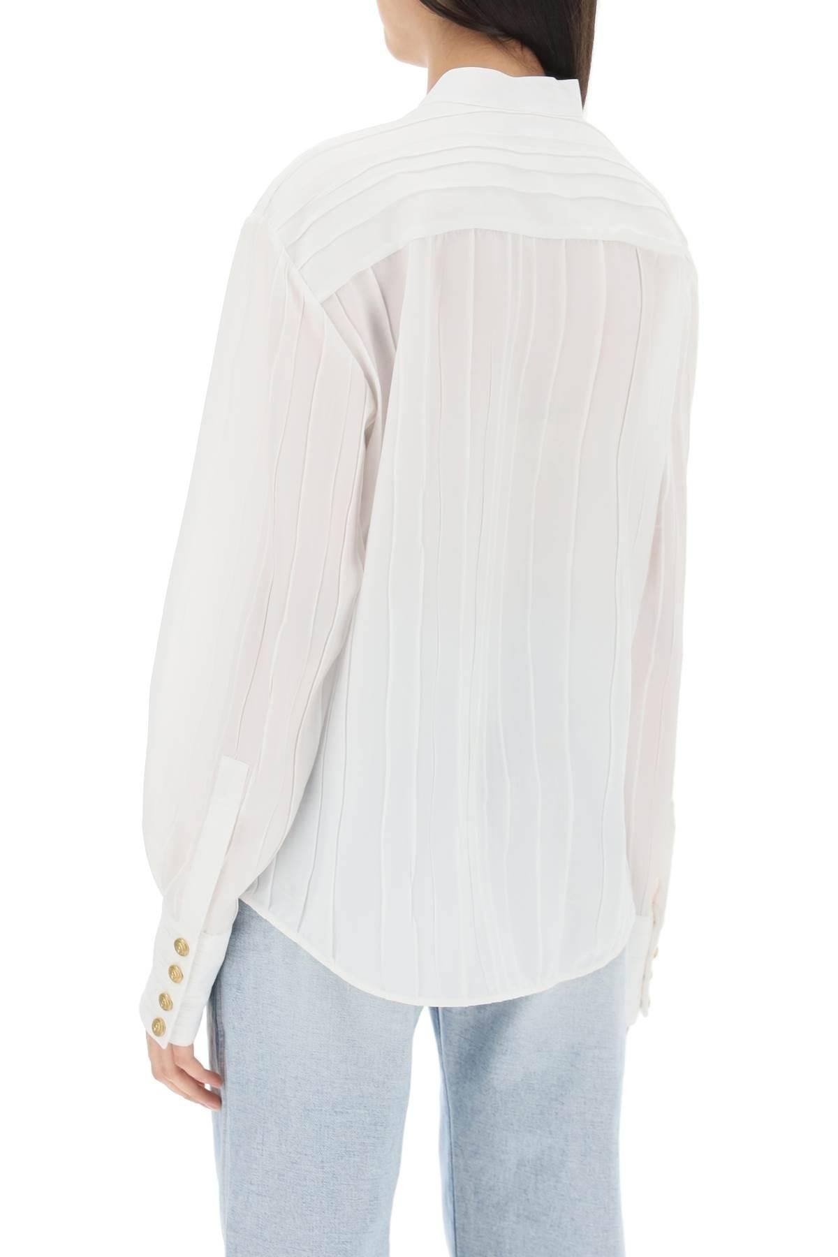 PLEATED BIB SHIRT - 4