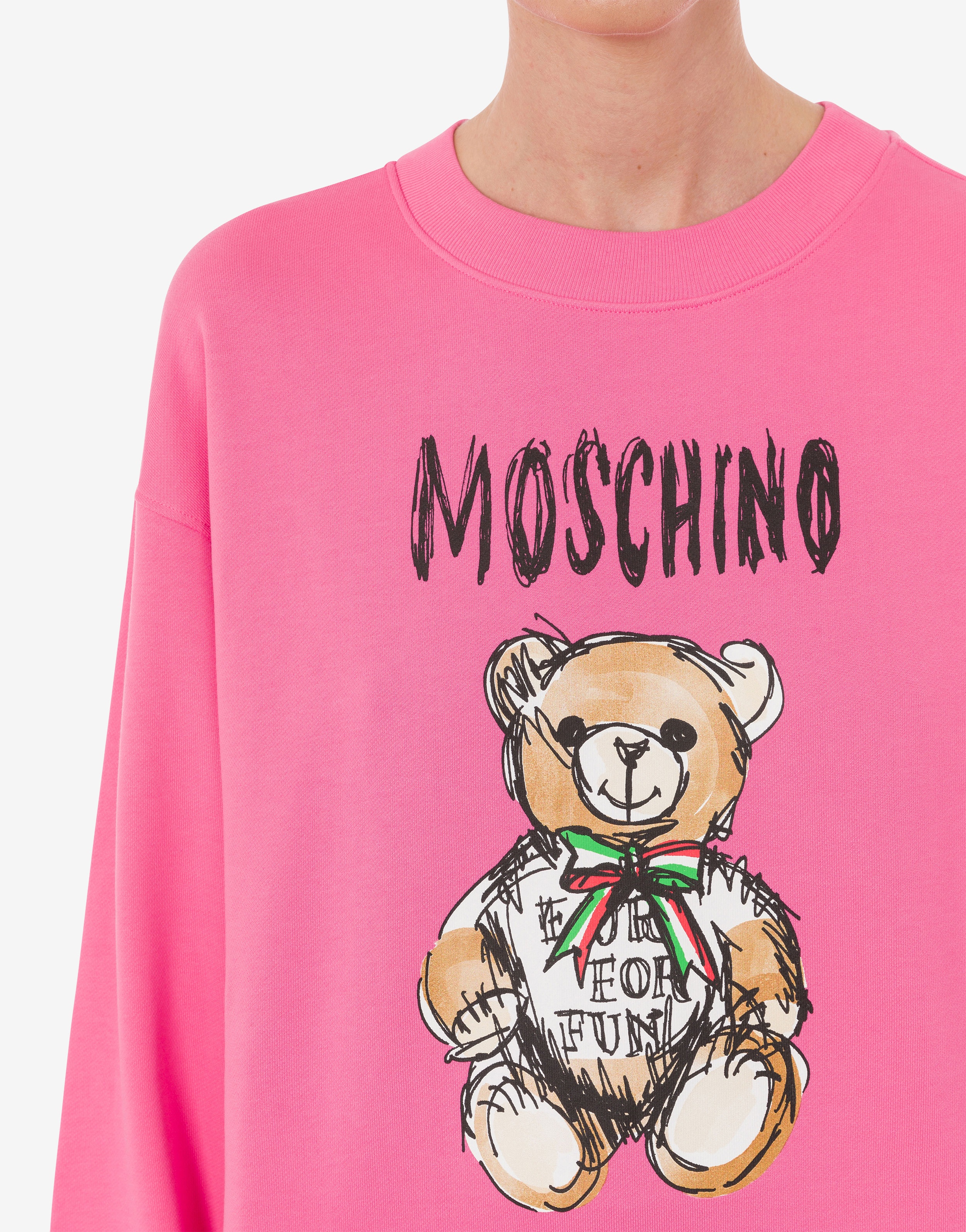 DRAWN TEDDY BEAR ORGANIC COTTON SWEATSHIRT - 4