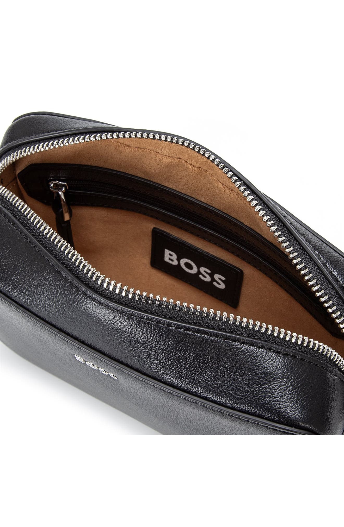 BOSS Liriel Faux Leather Crossbody Bag in Black at Nordstrom - 2