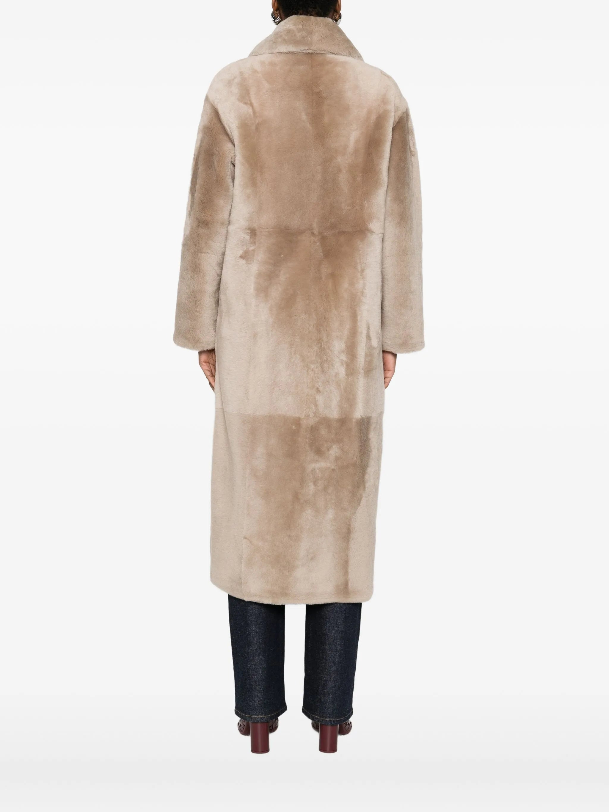 Yves Salomon Sheepskin Double-breasted Coat - 2