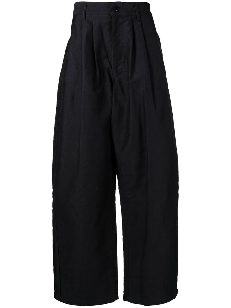 high-waisted straight-leg trousers 1