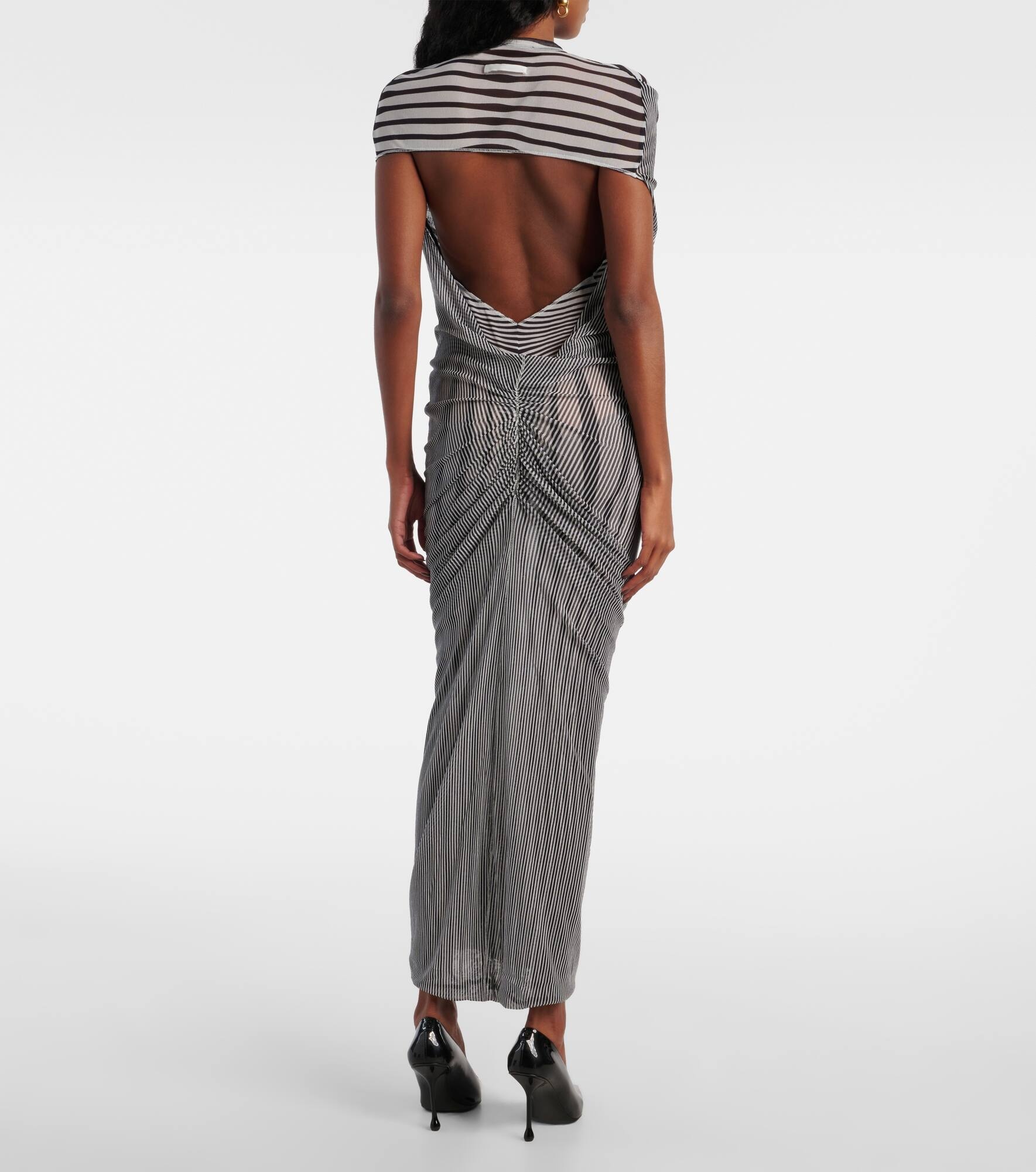 Body Morphing draped tulle maxi dress - 3