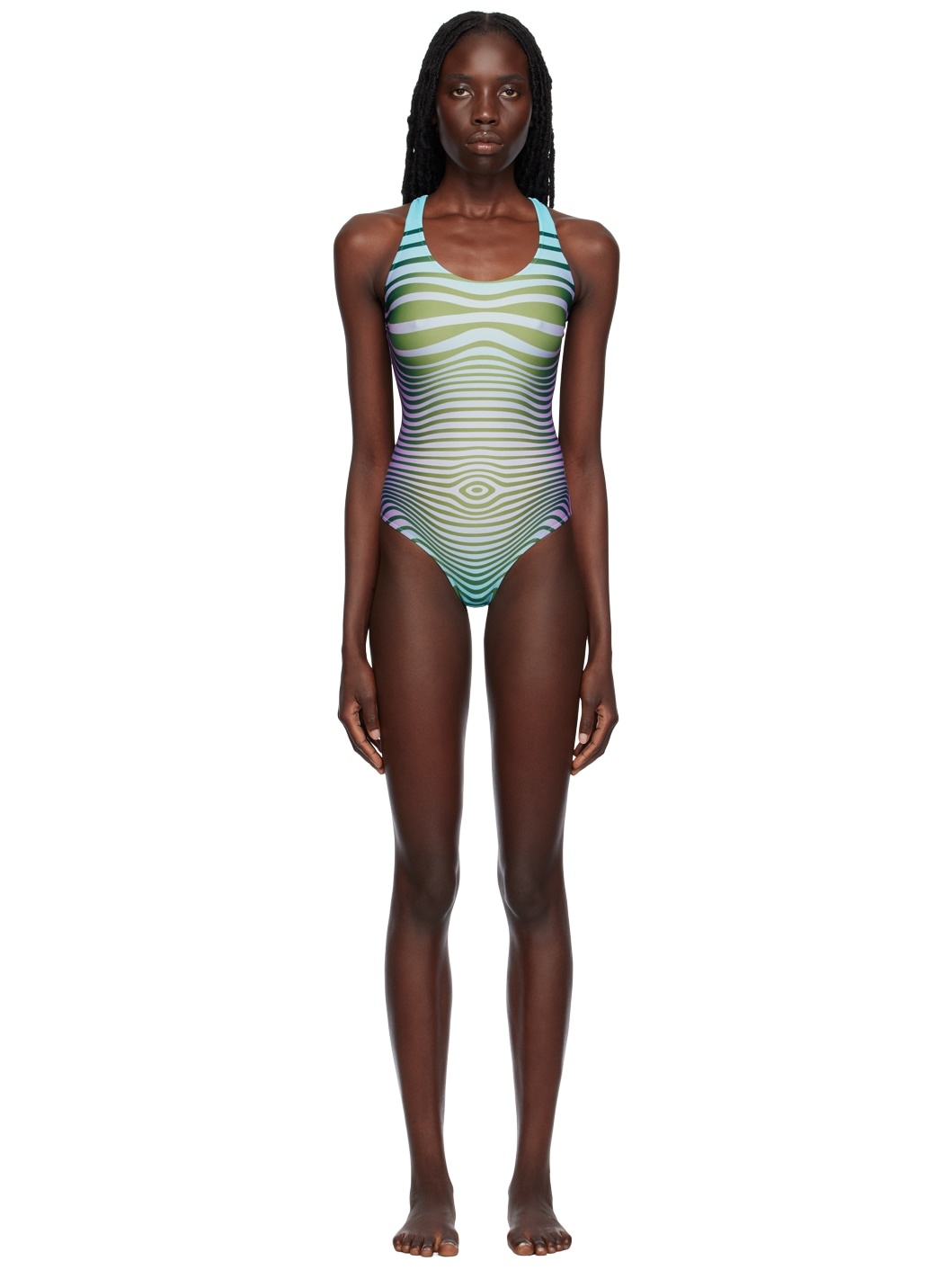 SSENSE Exclusive Blue 'The Body Morphing' Swimsuit - 1