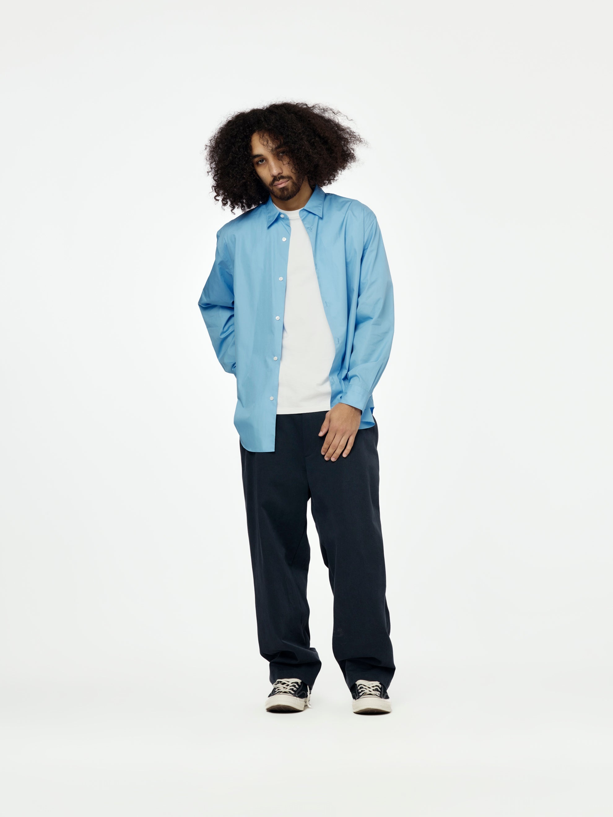 REGULAR COLLAR SHIRT (SAX) - 4