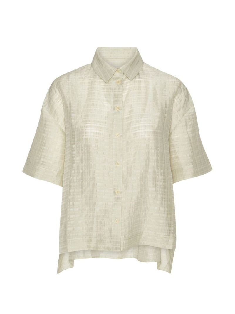 buttoned short-sleeve top 1