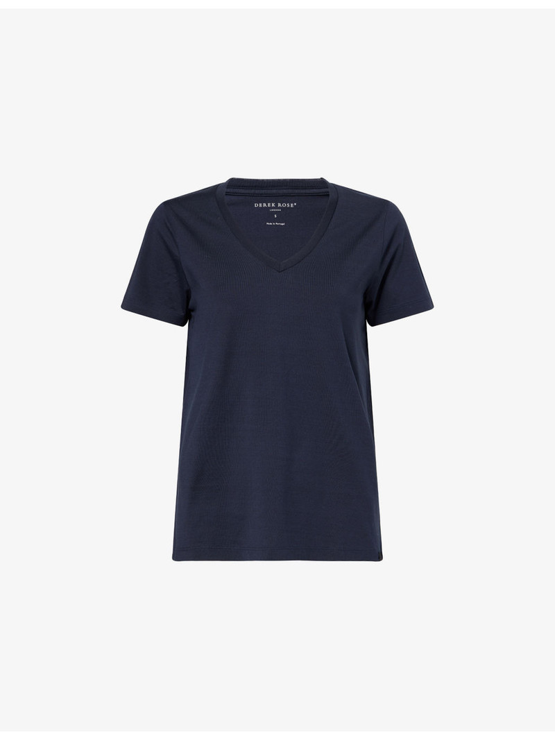Jessica V-Neck Pima Cotton-Jersey T-Shirt 1