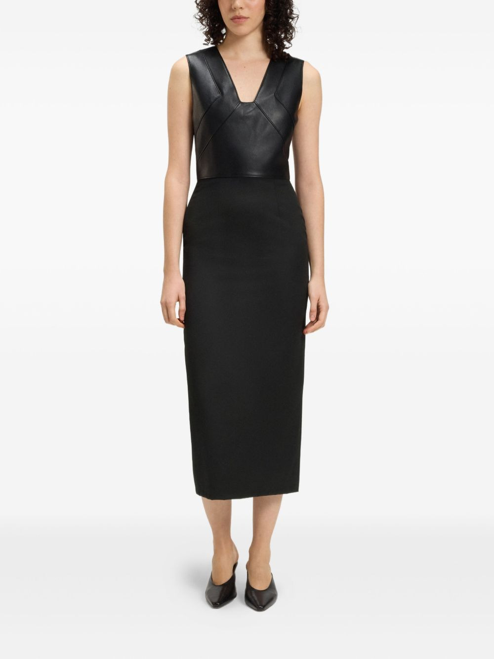 panelled midi dress - 2