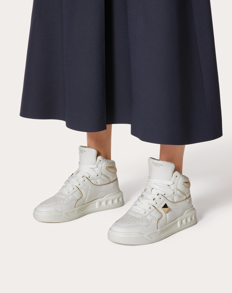 Valentino ONE STUD MID-TOP CALFSKIN SNEAKER outlook