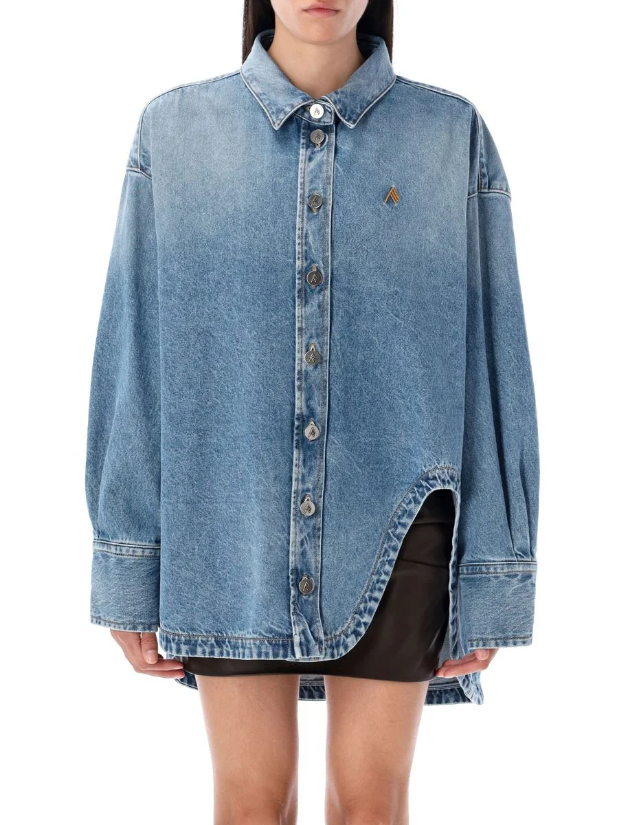 The Attico Diana Denim Shirt Jacket - 1