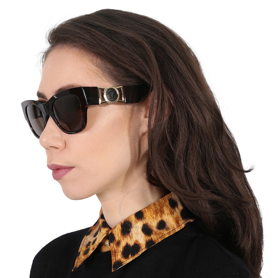 Versace Brown Cat Eye Ladies Sunglasses VE4415U 108/3 52 - 2