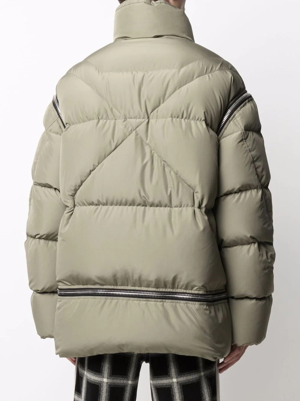 high-neck zip-detail padded jacket - 4