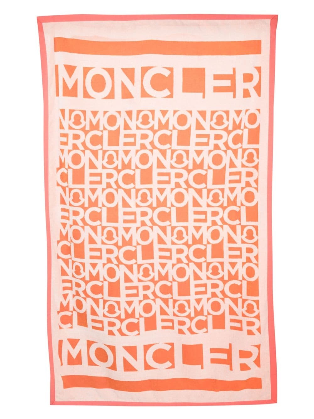 logo-print cotton beach towel - 3