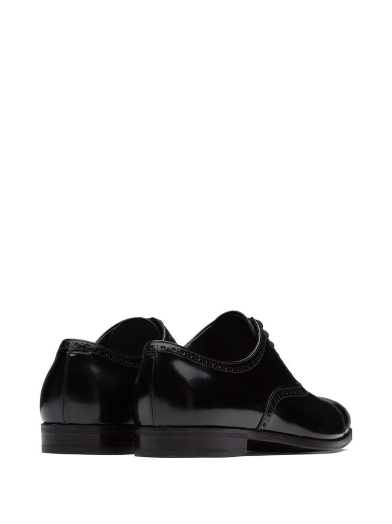 Prada brushed fumé leather Oxford shoes | farfetch | REVERSIBLE