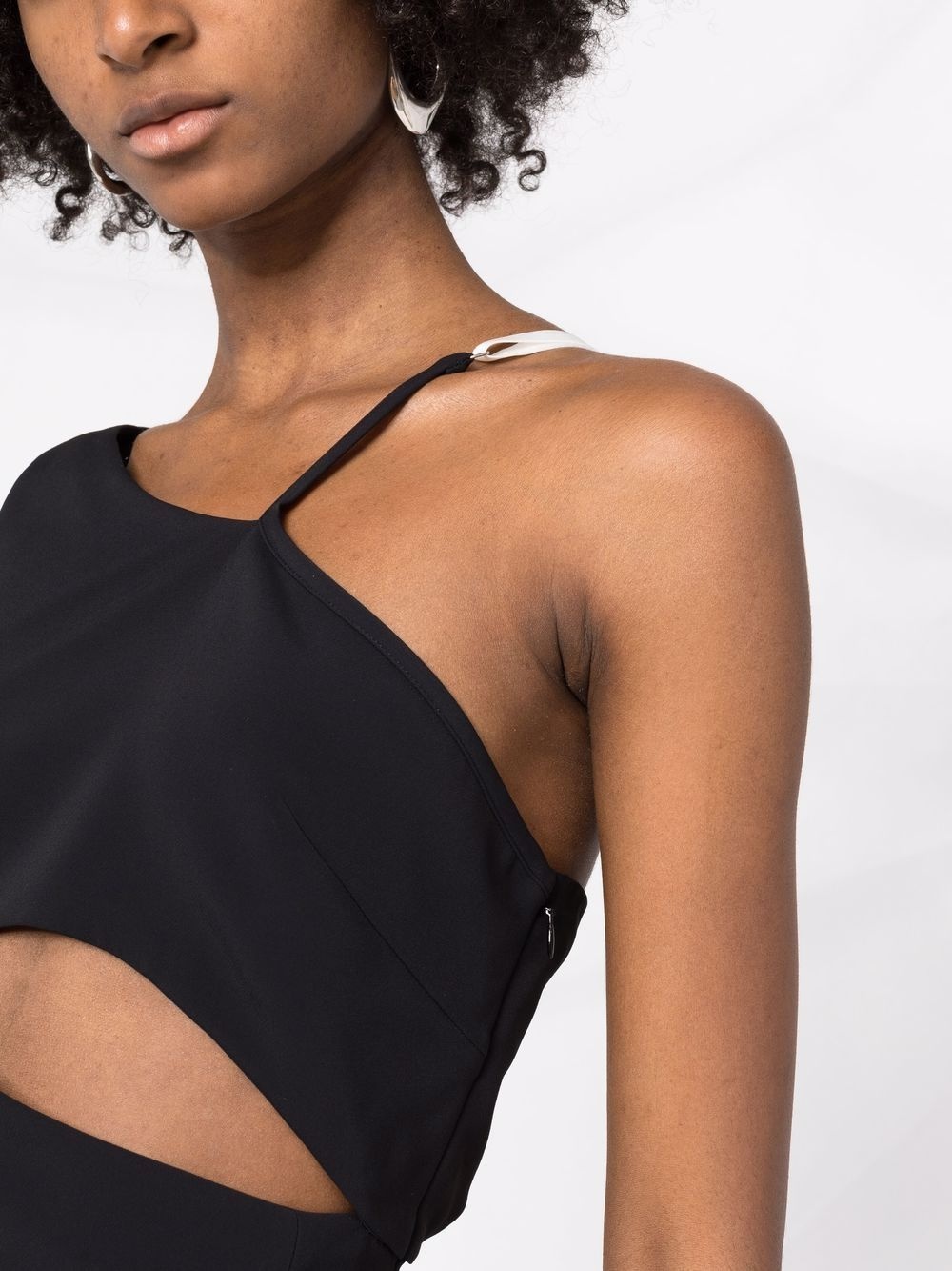 one-shoulder cut-out detail mini dress - 3