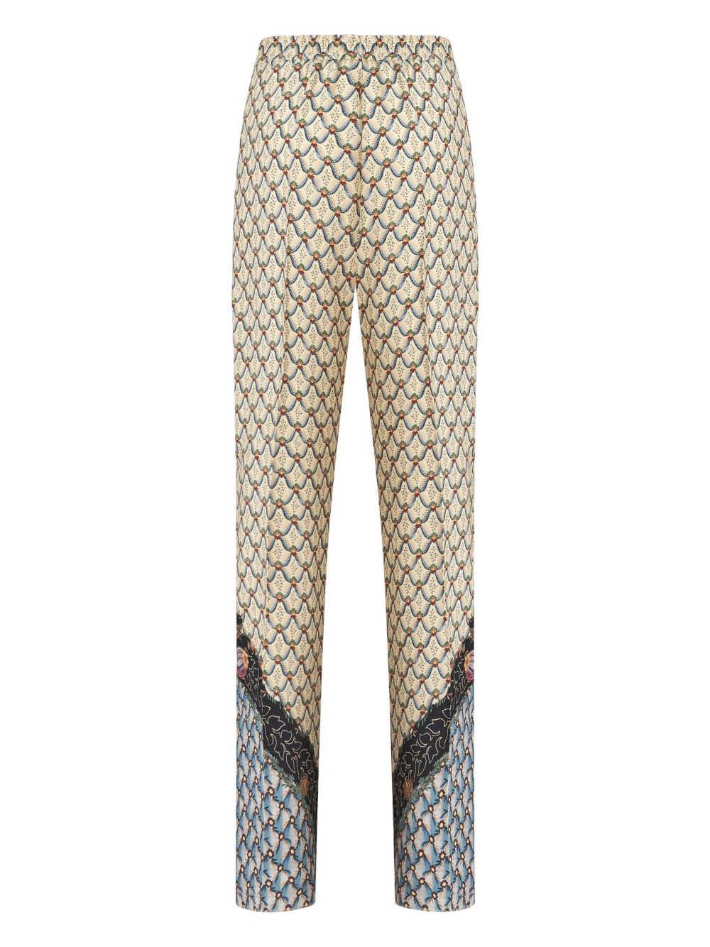 graphic-print straight-leg trousers - 6