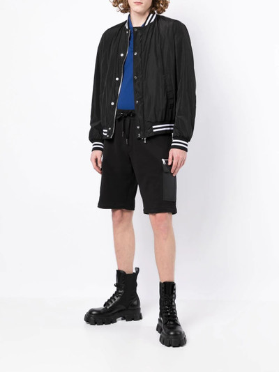 Moncler logo-patch track shorts outlook