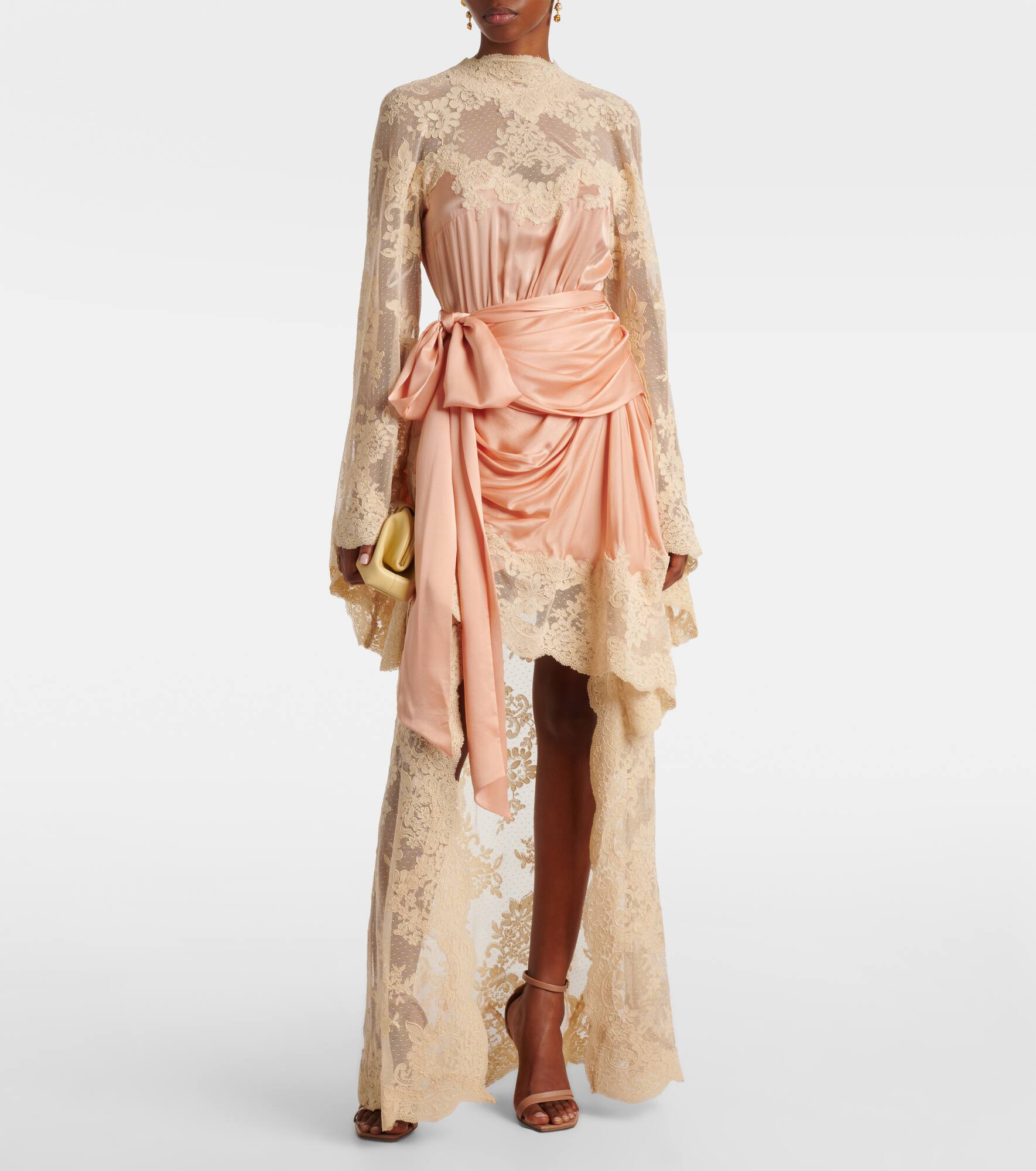 Hypnotic silk satin and lace gown - 2
