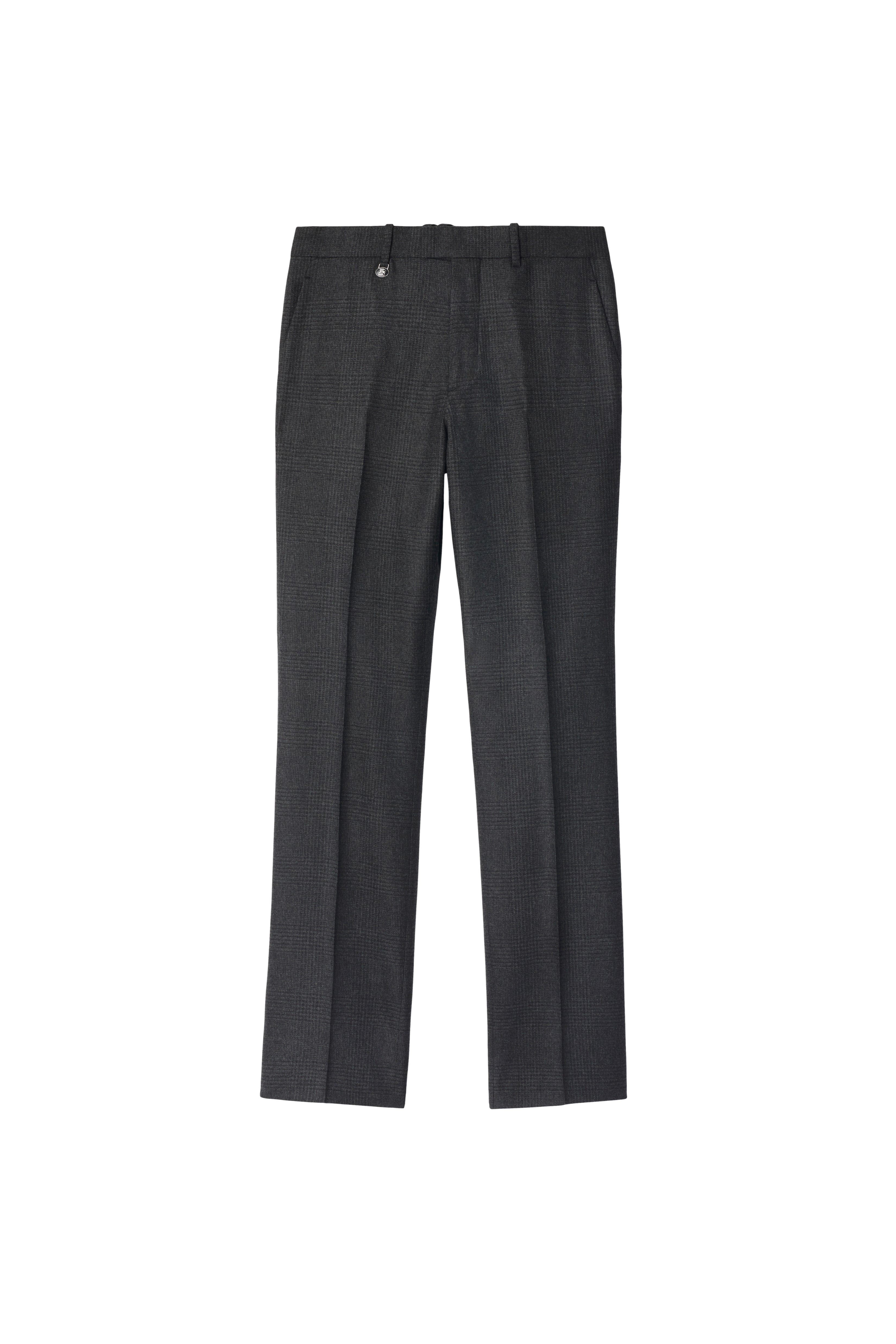 burberry Check Wool Cashmere Tailored Trousers in Loden/highland Green at Nordstrom - 5