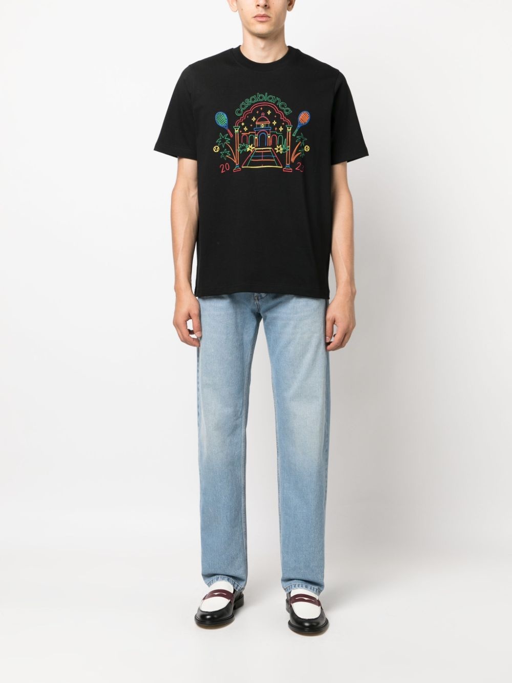 Rainbow Crayon Temple organic-cotton T-shirt - 2