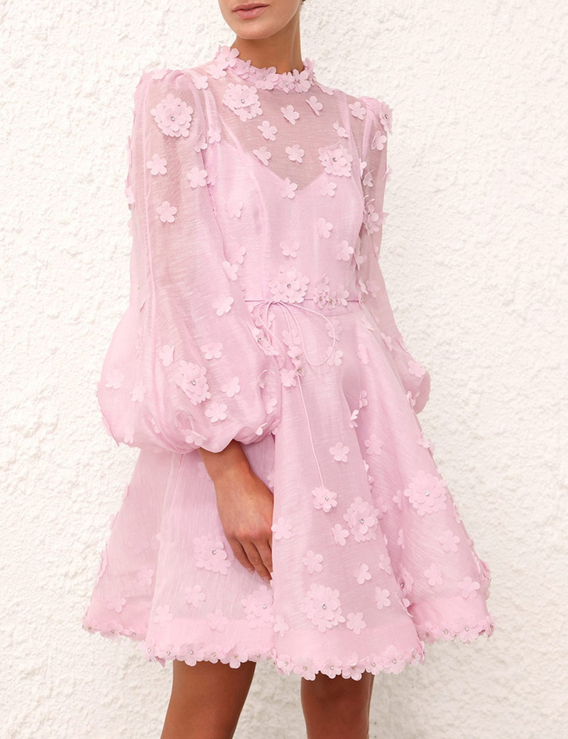zimmermann matchmaker dress pink Zimmermann Matchmaker Structured Mini Dress Pink Bandana Size 1