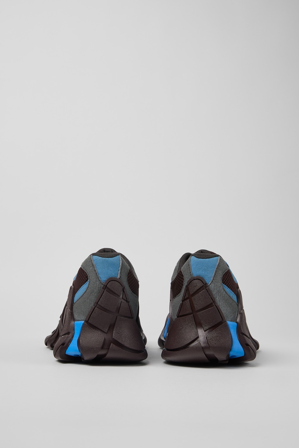 Blue and Gray Textile Sneakers - 3