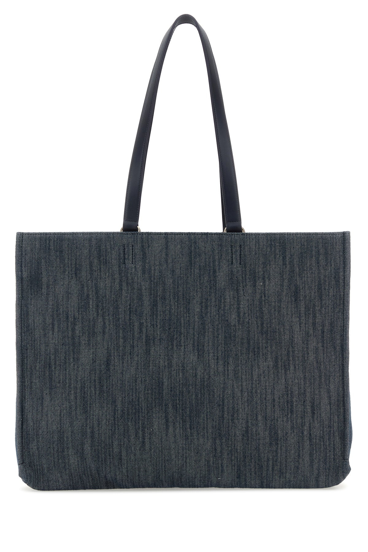Blue denim large TT Sign shopping bag - 3