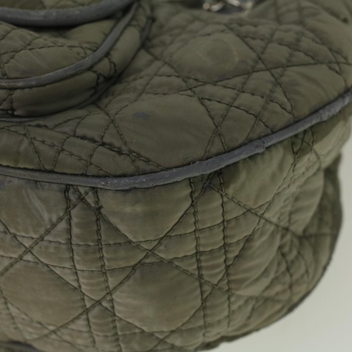 DIOR Canage Hand Bag Nylon Gray - 14